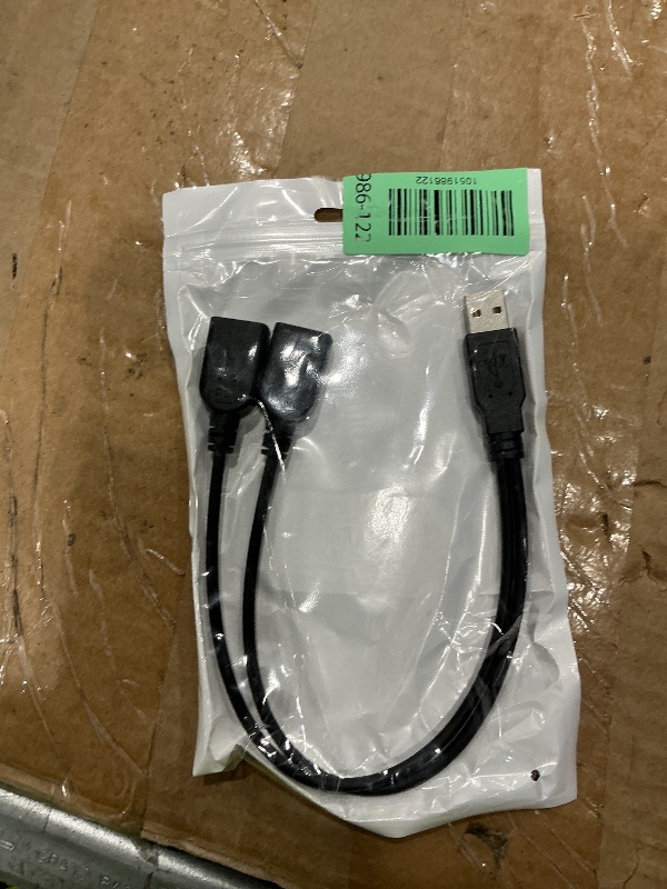View 2 of ?2026 Upgraded? USB 2.0 A Male to 2 Dual USB Female Jack Y Splitter Hub Power Cord Extension Adapter Cable (Not Supporting CarPlay and Android Auto)