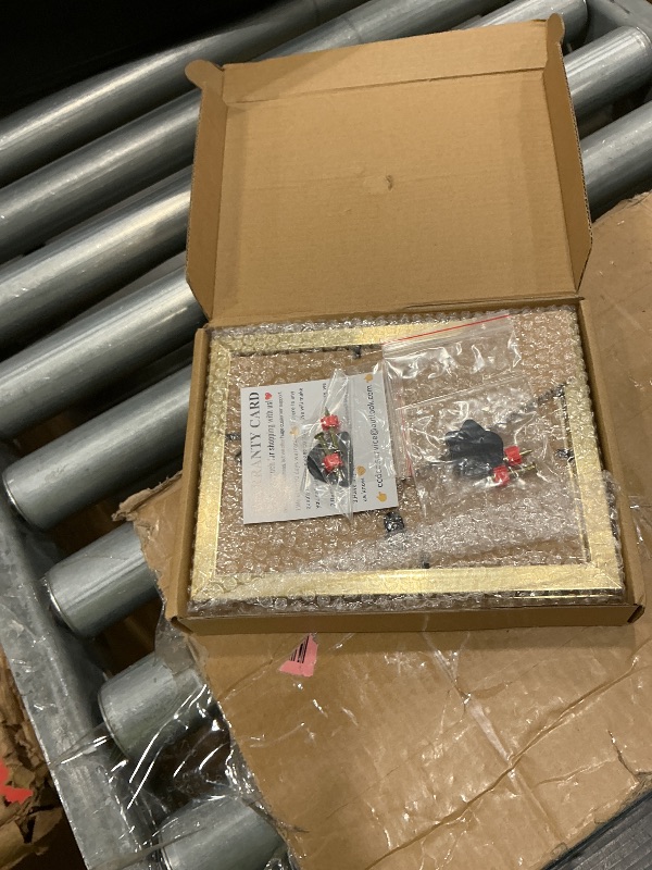 Photo 1 of **MAJOR DAMAGED/check clerk comments**
ccdcc 5x7 Picture Frame Set of 2, 5 x 7 Wood Photo Frames with Mat for 4x6, Wooden Frame with Real Glass Cover for Wall and Tabletop Display,Gold