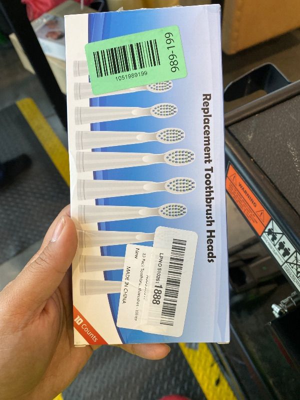 Photo 1 of 10 Pack Toothbrush Replacement Heads Compatible with Fairywill FW-D1/D3/D7/D8/507/508/551/917/959, ATMOKO, Gloridea, Sboly, WOVIDA, YUNCHI Sonic Electric Toothbrushes - White