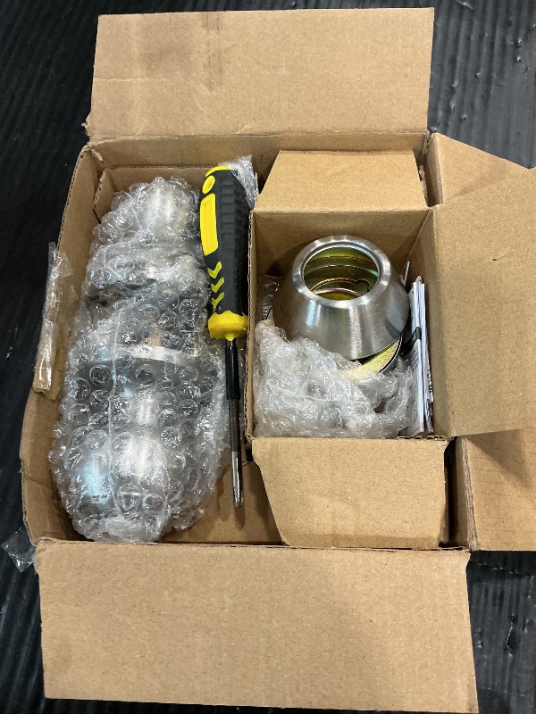 Photo 1 of 1 Set All Keyed Same Entry Door Knobs and Single Cylinder Deadbolt Combo Set for Entrance and Front Door, Keyed Alike Exterior Door Lock Set with Keys, Satin Nickel Deadbolt Lock and Door Knob Set