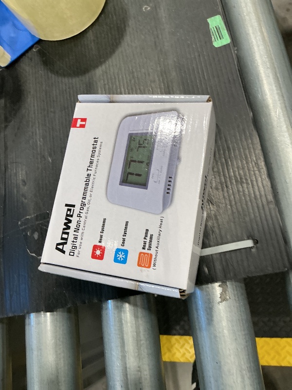 Photo 1 of *USED*
Aowel Non Programmable Thermostat for Home 1 Heat/ 1 Cool Single-Stage System, with Room Temperature Monitor (LCD Blue Backlit Screen)