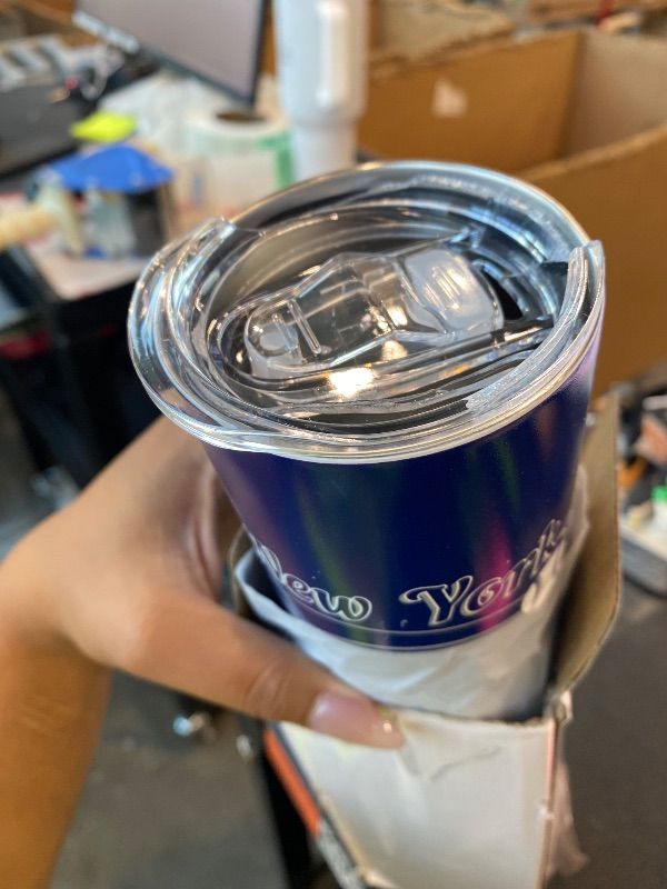 Photo 1 of *MINOR DAMAGE - USED*
New York EST 1903 Tumblers 20oz Insulated Stainless Steel | Straight Skinny Car Cups | Gifts for Men Women Fans | Sports Travel Coffee Mug | Classic Collection
