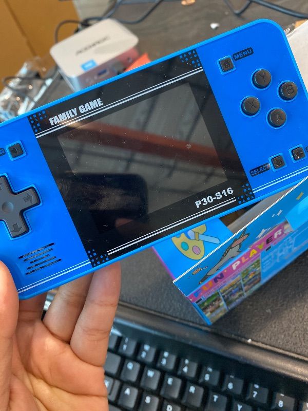 Photo 1 of *See Clerk Notes*
Handheld Game for Kids -Preloaded 220 Retro Video Games, Portable Gaming Player with Rechargeable Battery 3.0" LCD Screen, Mini Arcade Electronic Toy Gifts for Boys Girls (Blue)