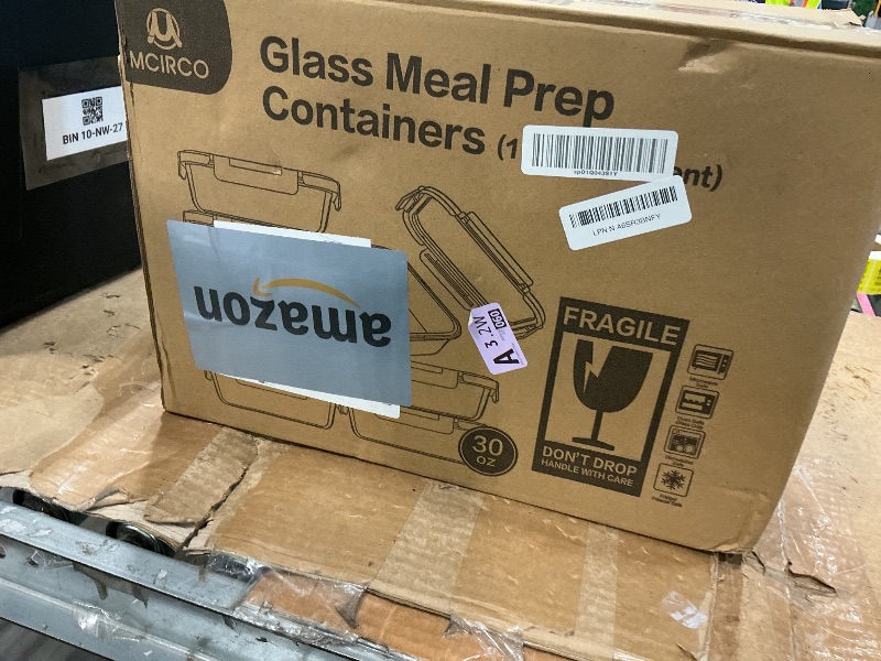 Photo 1 of [8-Pack,30 oz]Glass Meal Prep Containers,Glass Food Storage Containers,Airtight lunch Containers with Lids, Microwave, Oven, Freezer and Dishwasher