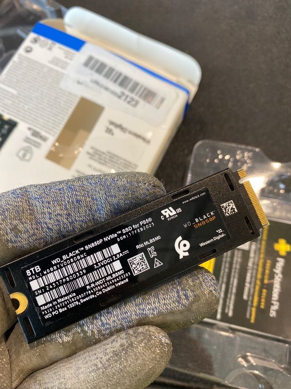 Photo 1 of *UNTESTED*
WD_Black 8TB SN850P NVMe M.2 SSD Officially Licensed Storage Expansion for PS5 Consoles, up to 7200MB/s, with heatsink - WDBBYV0080BNC-WRSN