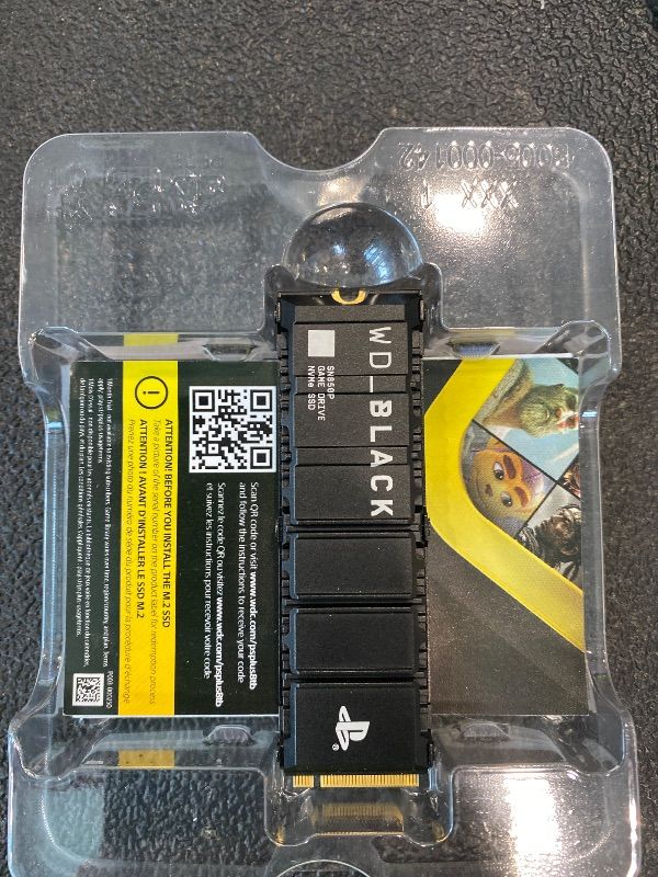 Photo 1 of *UNTESTED*
WD_Black 8TB SN850P NVMe M.2 SSD Officially Licensed Storage Expansion for PS5 Consoles, up to 7200MB/s, with heatsink - WDBBYV0080BNC-WRSN
