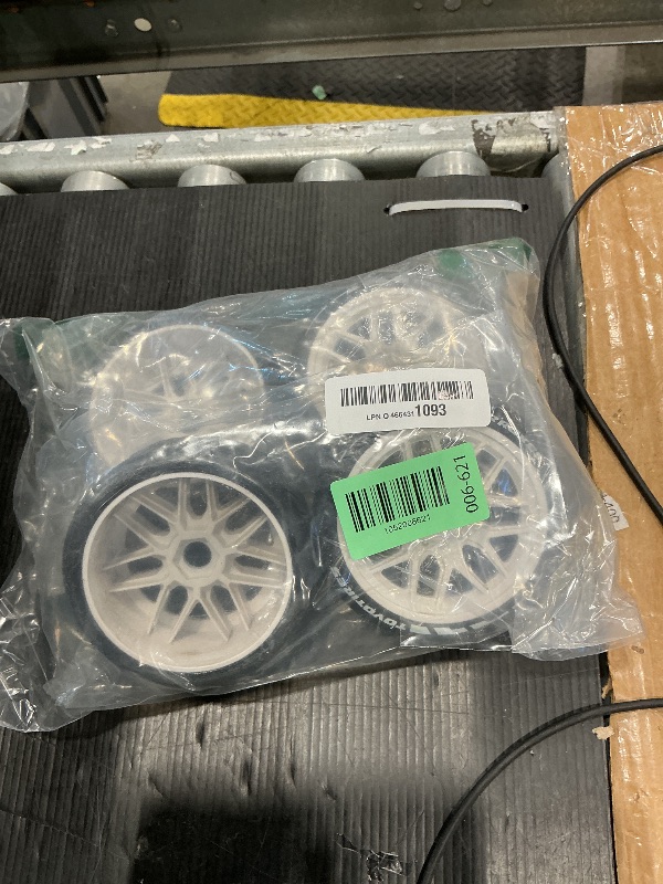 Photo 1 of 1/8 RC On Road Car Tires and Wheels, daitoku 17mm Hex RC Rally Racing Tires for HPI WR8 HSP Hobao ARRMA Redcat Losi Kyosho VRX (White)