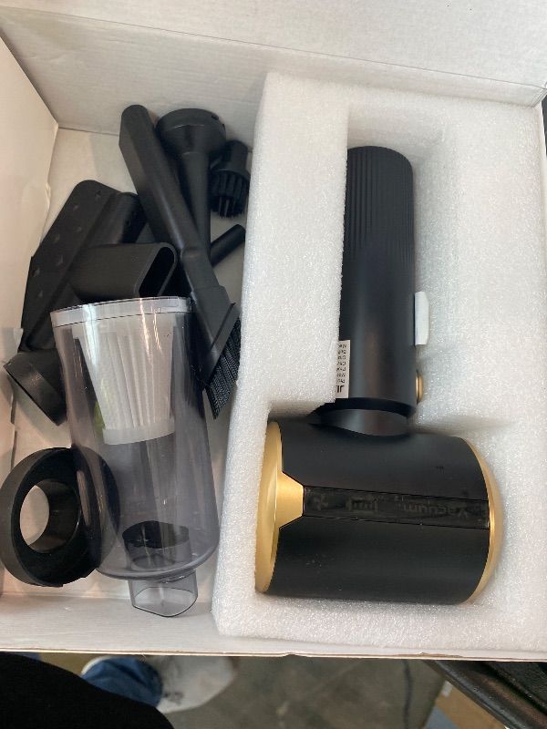 Photo 1 of **MINOR DAMAGE**
JIXINMIYUE 16000Pa Suction Cordless Car Vacuum: Handheld Vacuum with Brushless Motor & HEPA Filter for Drivers and Office Workers - Bone Black