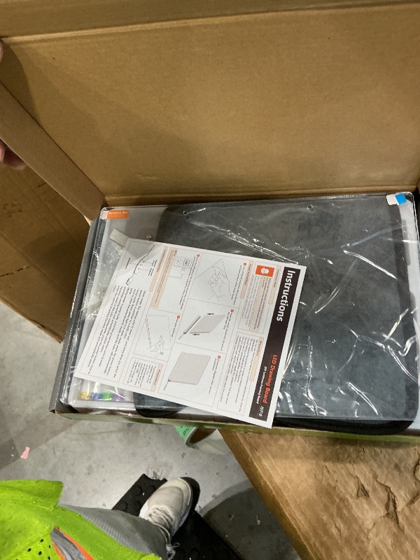 Photo 1 of **MAJOR DAMAGE**
Lumiboard Led Drawing Board with 7 Colors,12"X8" Acrylic Dry Erase Board with Light, Include Adapter, Hanging Chain, Led Drawing Board for Kids with Stand,Valentine's Day Gift