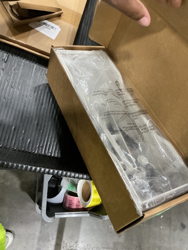 Photo 1 of [Upgraded] Extra Large Under Desk Cable Management, Cinati 25" Wire Organizers No Drill, Cable Tray with Clamp for Wire Management, Cord Organization Box for Office, Home - No Damage to Desk(White)