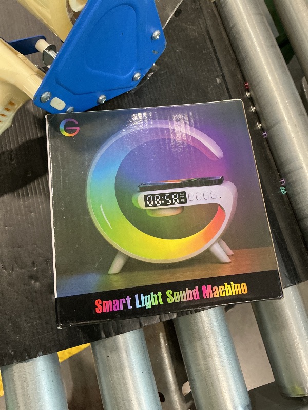 Photo 1 of *UNTESTED*
Kesefunm Smart LED Table Lamp, 4-in-1 Wireless Charger Smart Atmosphere Lamp, Night Light, Bluetooth Speaker & Alarm Clock for Bedroom, Office, and Home Decor (Black)