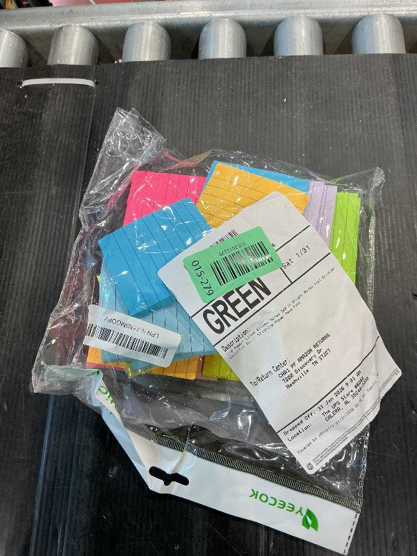 Photo 1 of (18 Pads) Lined Sticky Notes 3x3 in Bright Ruled Post Stickies Colorful Super Sticking Power Memo Pads