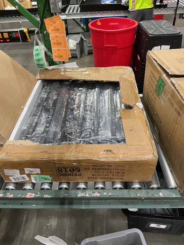 Photo 1 of *MISSING BOX 2/2***DWVO 86.6" Double Dog Crate Furniture for 2 Large Dogs, Heavy Duty Metal Dual Dog Kennel TV Stand Sliding Doors, Wooden Two Dog Cage Table with Dog Bowl for Extra Large Dogs, Rustic Brown