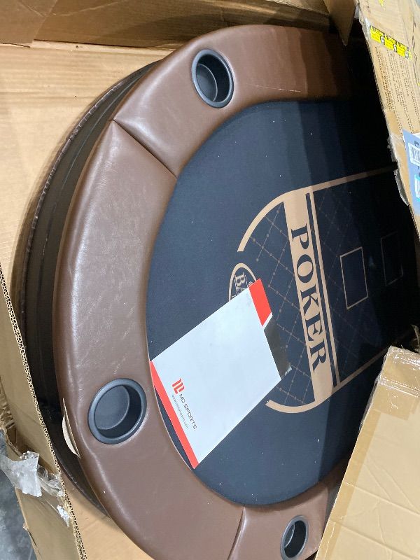 Photo 1 of *USED*
Barrington Charleston 10 Player Folding Poker Table, Oval Card Table, Casino Style Tournament Poker Table with Padded Rails and Cup Holders