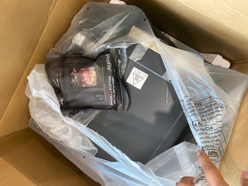 Photo 1 of *MINOR DAMAGE - USED*
GE Profile™ Smart Indoor Pellet Smoker, with Active Smoke Filtration, 5 Smoke Control Settings, WiFi Connected, Electric, Countertop BBQ Appliance, Black