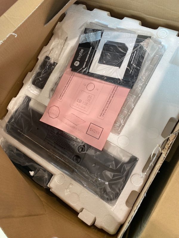 Photo 1 of *MINOR DAMAGE - USED*
GE Profile™ Smart Indoor Pellet Smoker, with Active Smoke Filtration, 5 Smoke Control Settings, WiFi Connected, Electric, Countertop BBQ Appliance, Black
