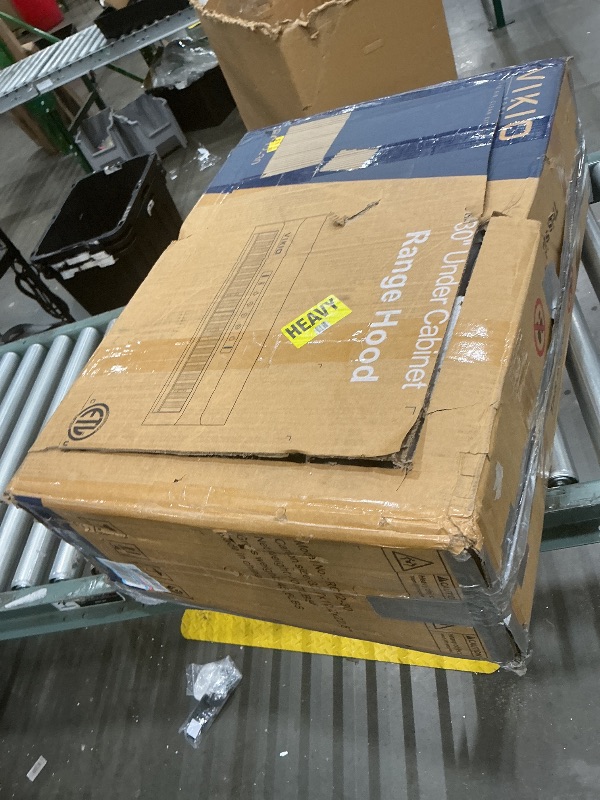Photo 1 of (4/10/2026 ***MAJOR DAMAGE***) VIKIO HOME Range Hood 30 Inch Under Cabinet, Kitchen Hood with 980 CFM, 3-Speed Gesture Sensing & Touch Control Panel, Stainless Steel Vent 2 Pcs Baffle Filters with Handlebar