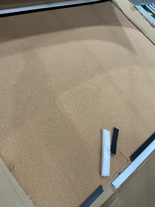 Photo 1 of **MAJOR DAMAGE**
INNOVART Extra Large Cork Bulletin Board 72" X 48" with 40 Push Pins, Corkboard with Natural Wood Frame, Notice Board for Wall, Wall Mount Framed Pin Board for Home, Office, School