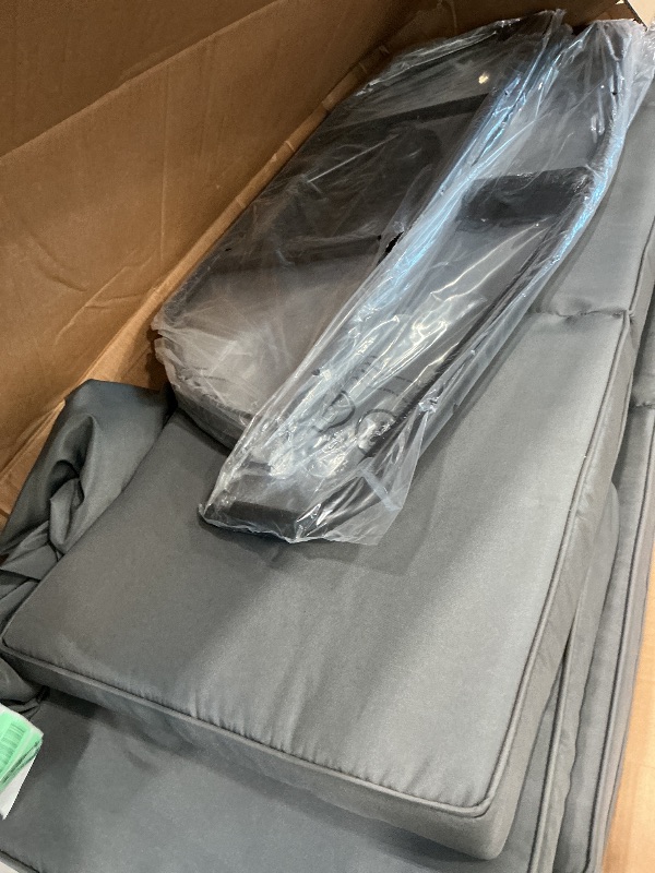 Photo 1 of **UNTESTED**
Best Choice Products 3-Seat Outdoor Large Converting Canopy Swing Glider, Patio Hammock Lounge Chair for Porch, Backyard w/Flatbed, Adjustable Shade, Removable Cushions - Gray