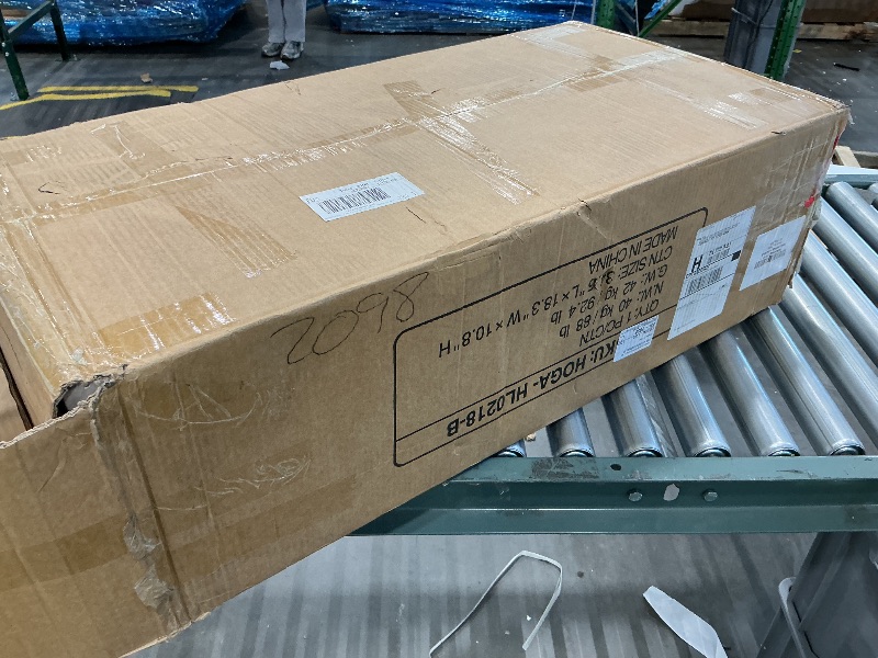 Photo 1 of **Partial set**
Tribesigns L-shaped executive desk comes in a large package weighing approximately 92.4 pound
HOGA-HL0218-B