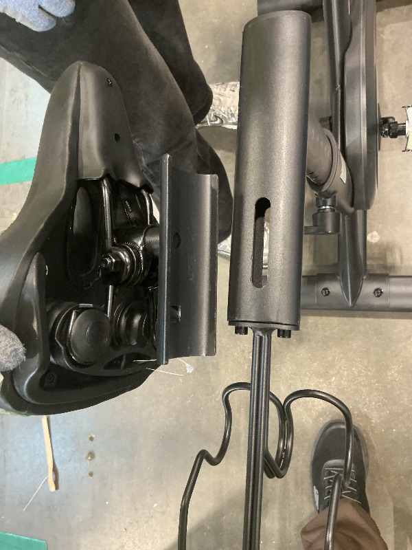 Photo 1 of **MAJOR DAMAGE**
Merach Exercise Bike, Brake Pad/Magnetic Stationary Bike with Exclusive App, Low Noise Indoor Cycling Bike with 270LBS Weight Capacity, Dumbbell Rack and Fitness Courses for Weight Loss