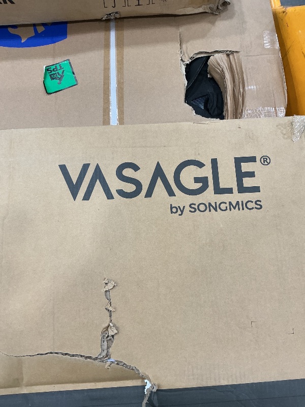 Photo 1 of ***CRACK ON DOOR*** VASAGLE Hall Tree with Bench and Shoe Storage, Coat Rack with Shoe Bench, Shoe Cabinet, 2 Open Compartments, 6 Tri-Hooks, Entryway, Farmfouse Style, Space Saving, Rustic White UHSR430W02