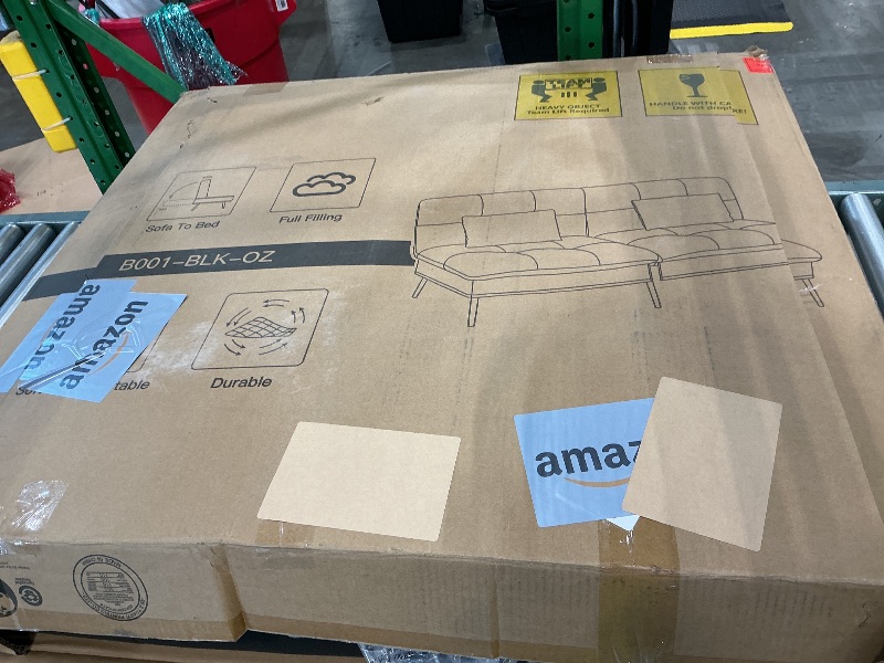 Photo 1 of ***PARTIAL SET*** COMHOMA 72?Futon Sofa Bed,Modern Convertible Sleeper Sofa, Fabric Futon Couch with Multi-Position Backrest for Living Room Furniture (Black)