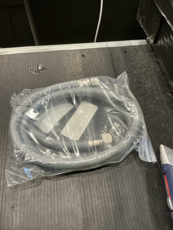 Photo 1 of [2-Pack] PROCURU 24-Inch (2Ft) x 3/8" Comp x 1/2" FIP Faucet Hose Connector, Braided Stainless Steel Supply Line, Certified Safe (9SF24-2P)