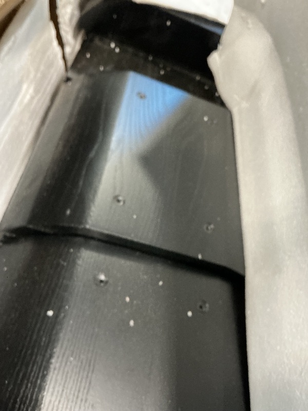 Photo 1 of ***MISSING USER MANUAL*** 63-Inch Console Table, Heavy-Duty Look, Behind Couch Sofa Table, Color Blocking Design, Bold Structural Presence, Modern Entryway Furniture for Living Room, Hallway, Foyer, Brown + Black