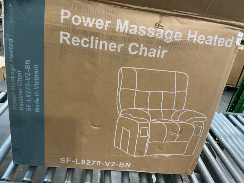 Photo 1 of *PARTIAL SET*
Sweetcrispy Power Lift Recliner Chair with Vibration Massage and Heat for Adults, Ergonomic Overstuffed Breathable Fabric Reclining Chair with Side Pockets, Remote Control, Living Room, Bedroom, Brown