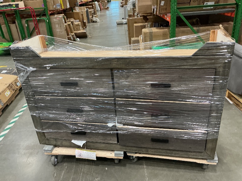 Photo 1 of **MAJOR DAMAGE**
GarveeHome 6 Dresser for Bedroom, 47 in Wide Drawer Dresser with Storage Freestanding, Wooden Closet Storage Chest for Living Room, Bedroom, Entryway, Ash Grey