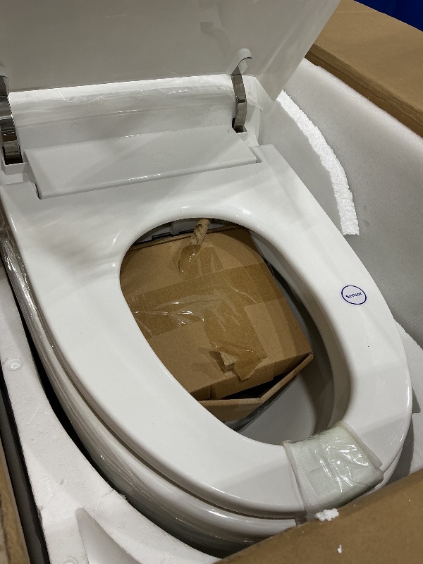 Photo 1 of **MAJOR DAMAGE**
Smart Toilet with Bidet, Foam Shield, UV-C Light, Blackout Flush, Dual Auto Flush, Heated Seat, Air Dryer, Modern Elongated Japanese One Piece Bidet for Bathrooms