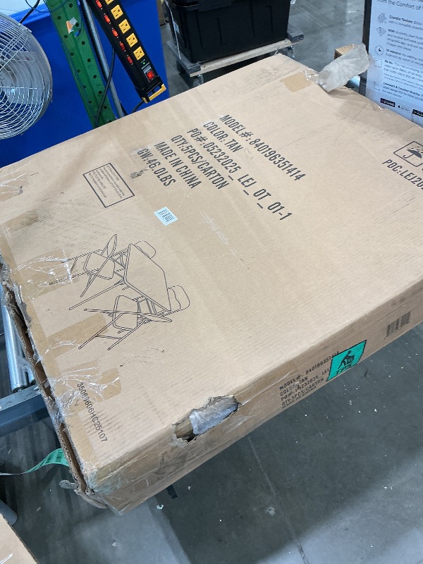 Photo 1 of **MAJOR DAMAGE**
Flash Furniture Madison 5-Piece Folding Card Table and Chairs Set, Portable Event Table and Chairs Set for Indoor and Outdoor Gatherings, Tan