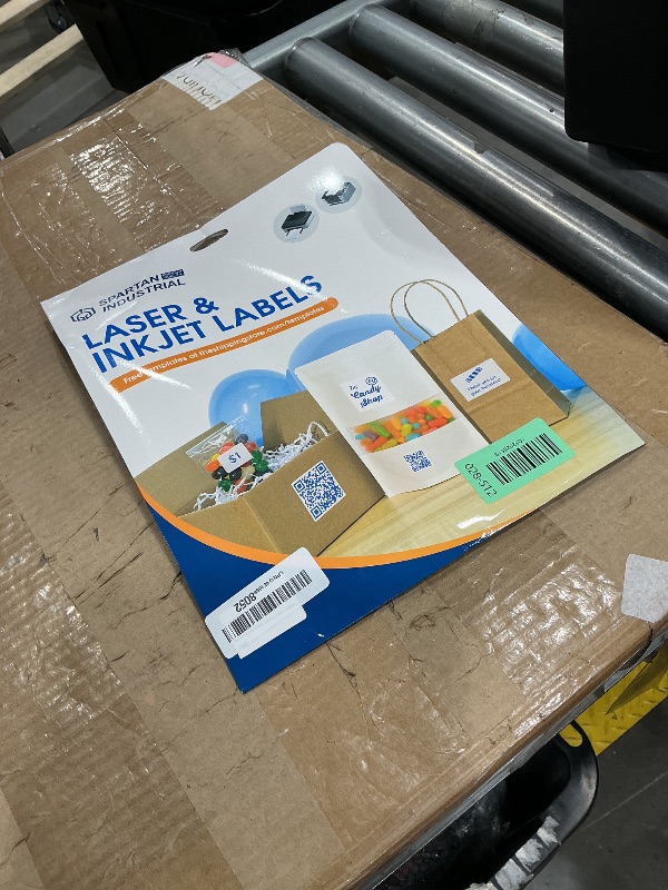 Photo 1 of 1" X 1" Square Printable Labels for Inkjet and Laser Printers - 30 Sheets, 1890 Matte White Custom Labels for Price Tags, QR Code Stickers, and Barcodes - Spartan Industrial Template S001