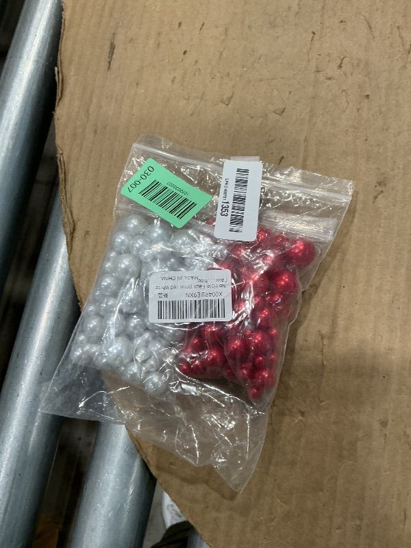 Photo 1 of *MISSING PARTS UNKNOWN*
LWQYHTT Pearl for Vase Filler No Hole Pearl Beads for Wedding Centerpiece Home Table Decor, Pearls for Brush Holder 130PCS (Creamy White, Red)