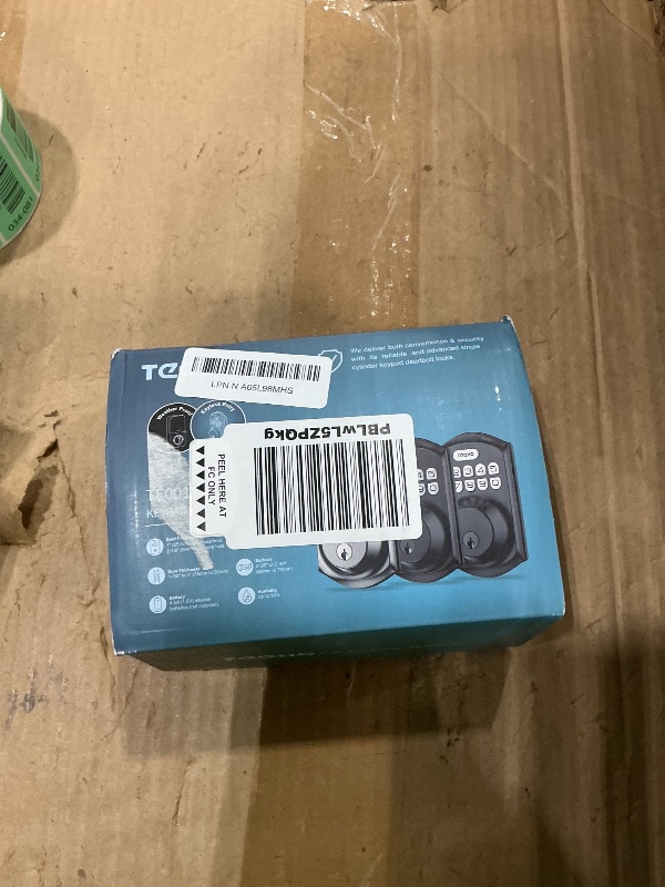 Photo 1 of *MINOR DAMAGE - USED*
TEEHO TE001 Keyless Entry Door Lock with Keypad - Smart Deadbolt Lock for Front Door with 2 Keys - Auto Lock - Easy Installation - Matte Black