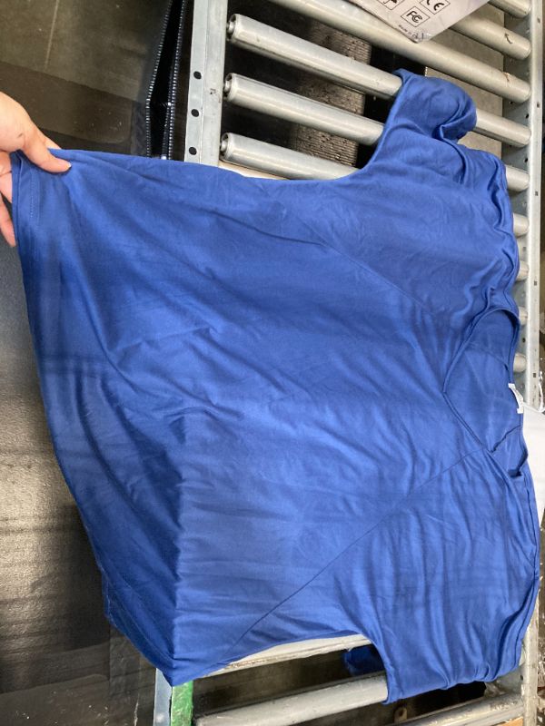 Photo 1 of ****SIMILAR*** Women's Sleepshirt Deep V Neck Nightgown Batwing Nightshirt Oversized Sleepwear Blue1 Large