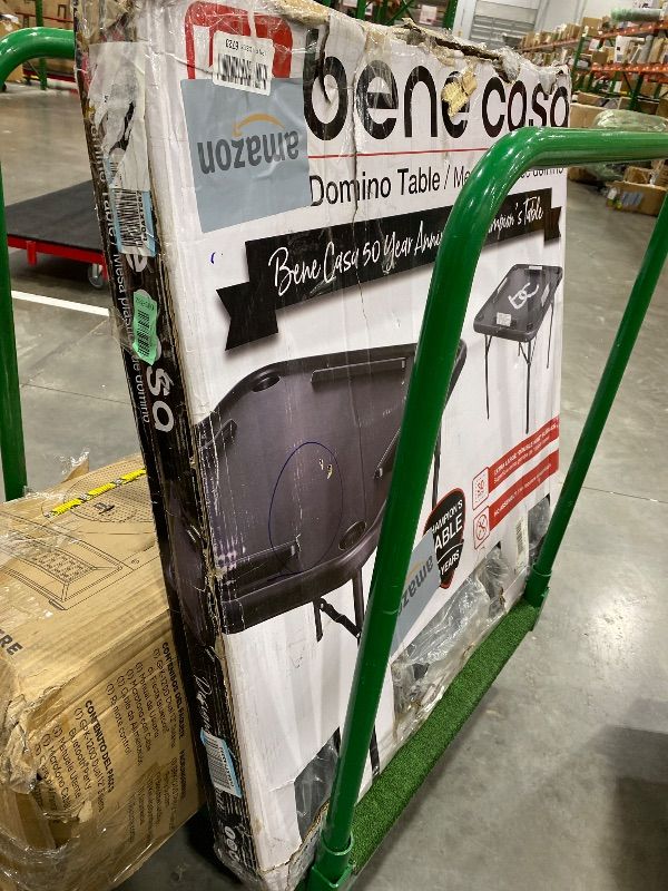 Photo 1 of **MAJOR DAMAGE**
Bene Casa Black Domino Table, Premium Domino and Game Table/Professional-Grade Gaming Table, 38”x38” Table. Mesa de Domino Professional, Color Negro.