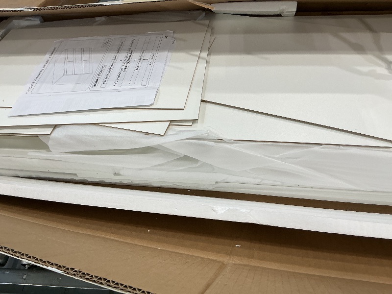 Photo 1 of ***FINAL SALE/NO RETURN, SOLD AS PARTS*** Jocoevol White 6 Drawer Dresser for Bedroom, 15.3" D x 47.2" W x 32.3" H in Simply Modern Chest of Drawers, Wood Storage Double Dresser with Deep Drawers for Living Room, Hallway Entryway, White