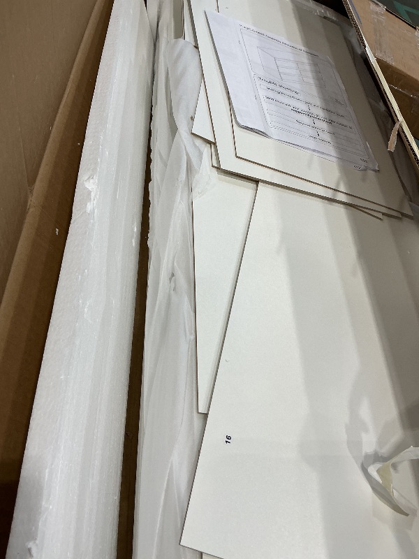 Photo 1 of ***FINAL SALE/NO RETURN, SOLD AS PARTS*** Jocoevol White 6 Drawer Dresser for Bedroom, 15.3" D x 47.2" W x 32.3" H in Simply Modern Chest of Drawers, Wood Storage Double Dresser with Deep Drawers for Living Room, Hallway Entryway, White