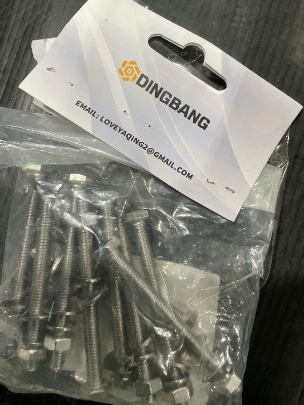 Photo 1 of (10sets) 1/4-20x3 Hex Head Screw Bolt,Lock Nuts,Flat & Lock Washers Kits,304 Stainless Steel 18-8 Hex Screws Nuts and Bolts Assortment Kit, Fully Threaded