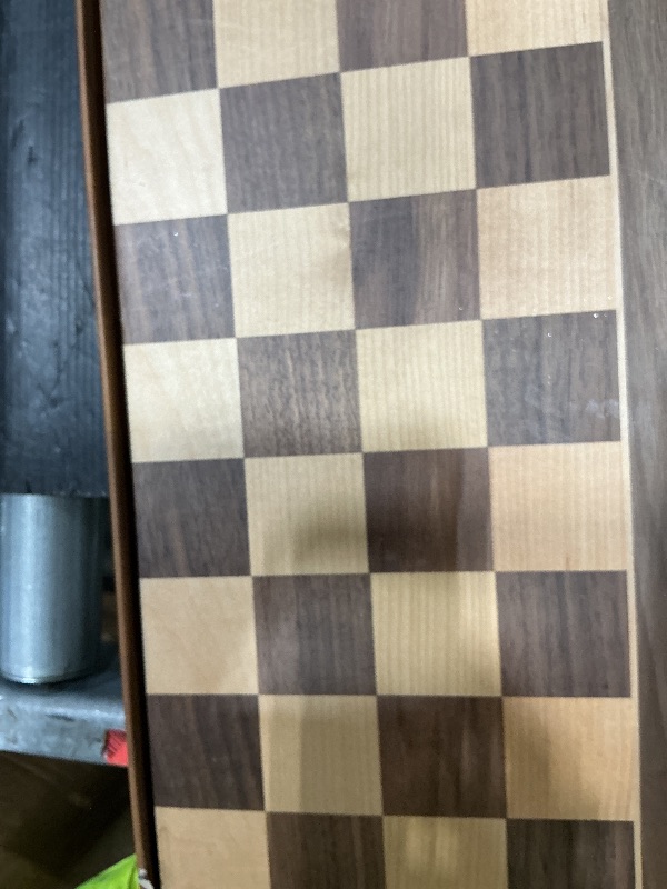 Photo 1 of ***INCOMPLETE SET **AMEROUS Magnetic Wooden Chess and Checkers Game Set, 15 Inches (2 in 1) Chess Board Games, 2 Extra Queens - Gift Package - Game Pieces Storage Slots, Beginner Chess Set for Kids, Adults