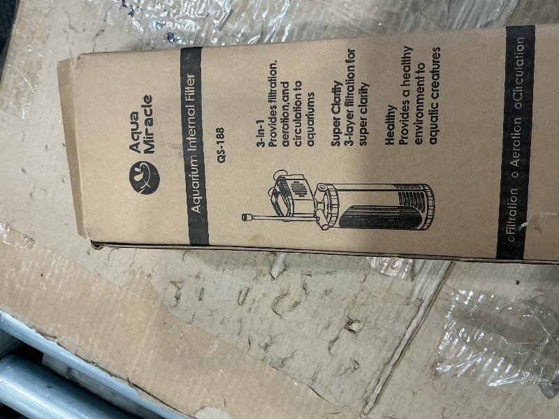 Photo 1 of *MINOR DAMAGE - USED*
TARARIUM Aquarium Filter U-V for 20-75 Gallon, 200GPH Fish Tank Filter w/ 5W U-V Light Green Clean Machine Submersible Powerful Pump Internal Filter for Turtle Tank Saltwater Freshwater Crystal Clear