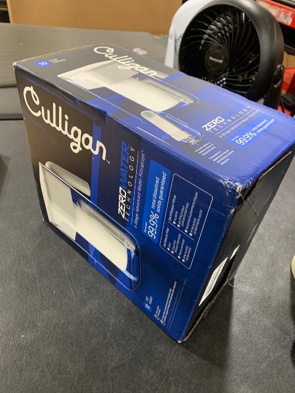 Photo 1 of Culligan with ZeroWater Technology 10-Cup Water Filter Pitcher – Includes 5-Stage Advanced Water Filter, IAPMO Certified to Reduce Lead, Total PFAS (Forever Chemicals), Mercury, Fluoride, and Chlorine