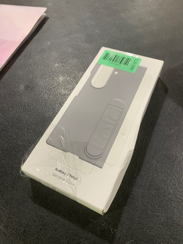 Photo 1 of Samsung Galaxy Z Fold7 Silicone Phone Case, Protective Cover with Stand, Secure Grip, Soft, Comfortable Design, US Version, Gray