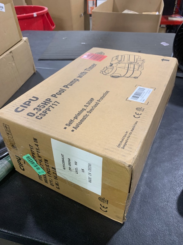 Photo 1 of CIPU Pool Pump with Timer 2700GPH 115V Powerful Self Priming Above Ground Swimming Pool Pump 0.35HP with Filter Basket Low Noise for Pools Hot Tub Spa Water Circulation