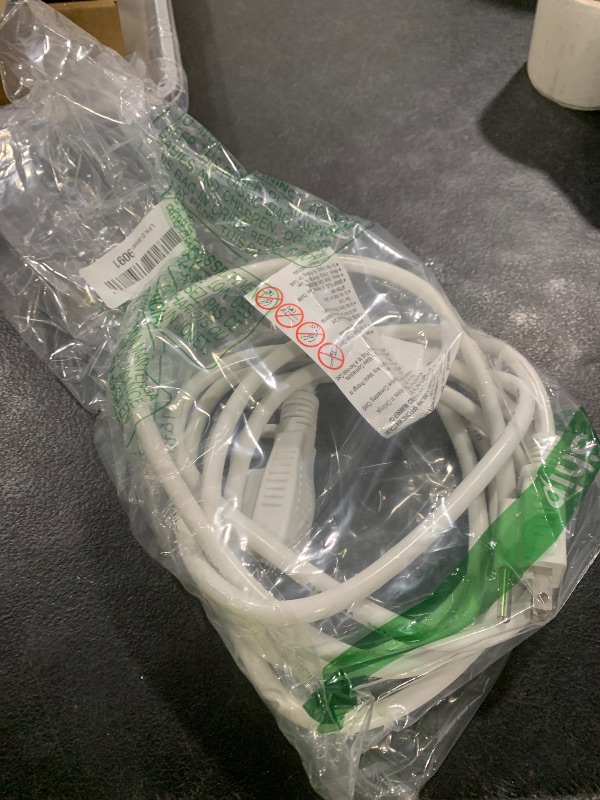 Photo 1 of HUANCHAIN Indoor Outdoor White Extension Cord 10 ft Waterproof, 16/3 Gauge Flexible Cold-Resistant Appliance Extension Cord Outside, 13A 1625W 16AWG SJTW, 3 Prong Heavy Duty Electric Cable, ETL