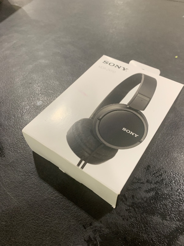 Photo 1 of Sony ZX Series Wired On-Ear Headphones, Black MDR-ZX110