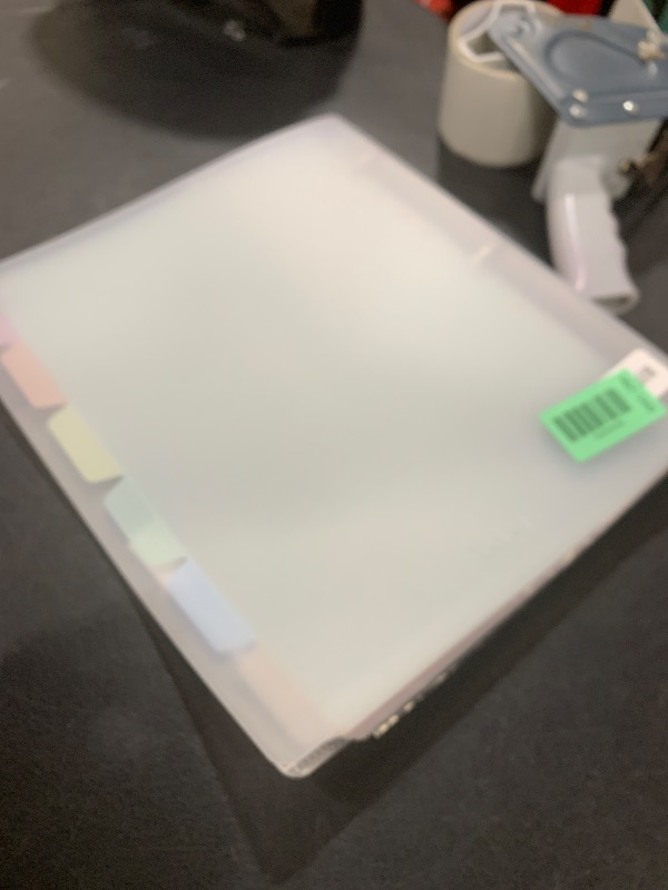 Photo 1 of Uquelic 50-Pocket Clear Binder with Plastic Sleeves for Letter/A4 Size(11" x 8.5"), Document Binder Organizer for Papers, Certificates and Artwork, Macaron PP Divider Pages for Presentation