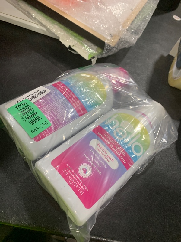 Photo 1 of Hello Kids Mouthwash with Unicorn Bubble Gum Flavor, Alcohol Free Mouthwash for Kids with Fluoride, Safe for Ages 6 and Up, Anticavity, Vegan, No Alcohol, No Dyes, 16 Oz Bottles (Pack of 3)